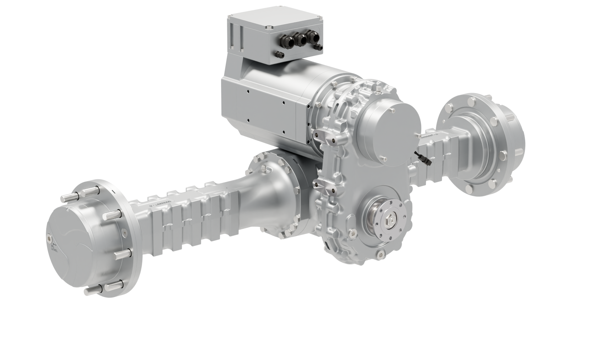 Spicer™ Planetary Non-Steering Axle 111 - High Efficiency Axle with flanged Spicer™ eSG001 e-Gearbox